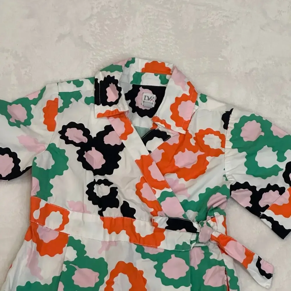 DVF x Gap Wrap Dress sz 5 Girls Gap Dress Floral Print Wrap Dress